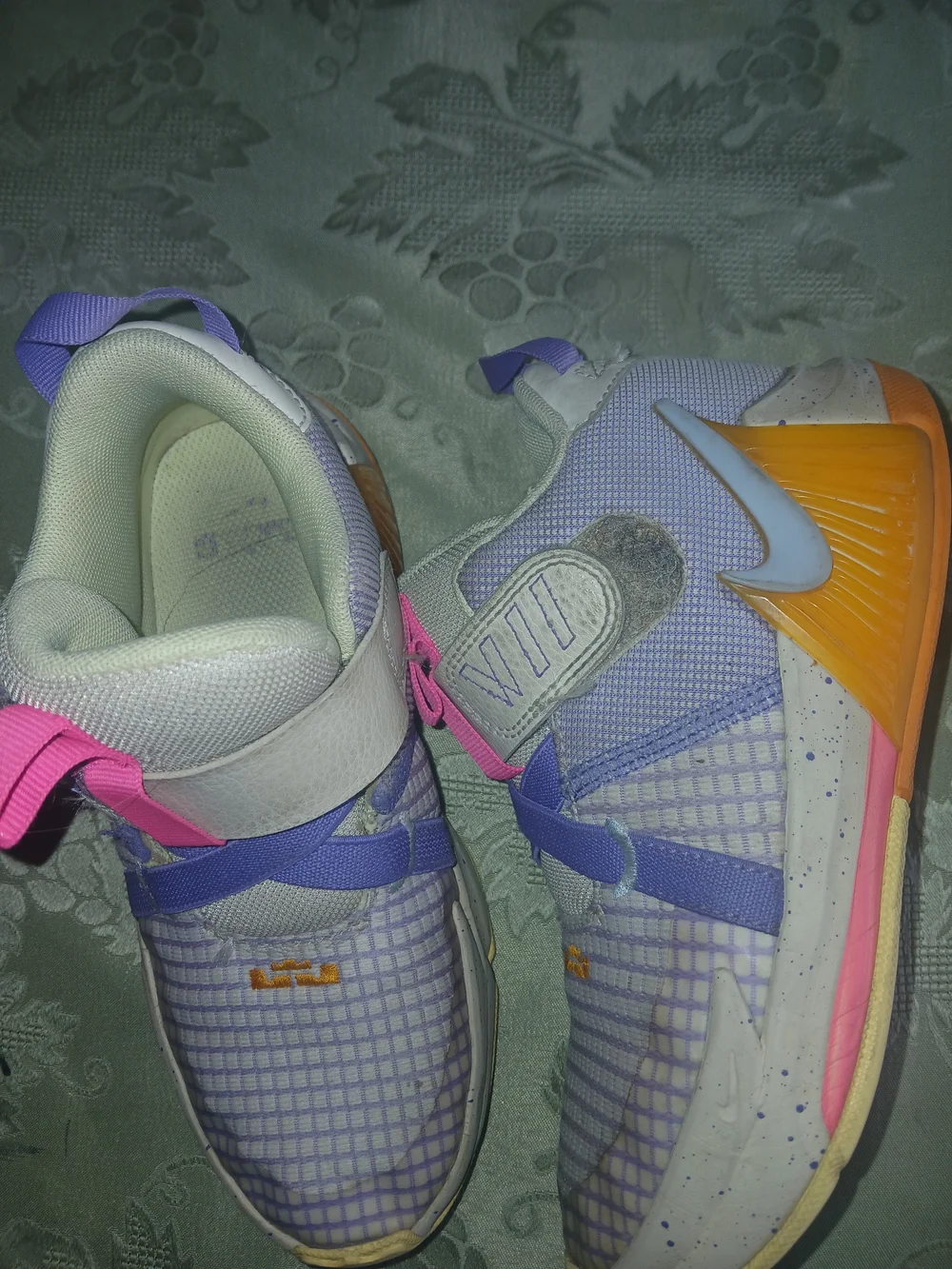 Nike Kids Lavender and Pink Strap Sneakers